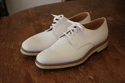 Zapatos Derby Grenson Paul Stuart Para Hombre 8.5 D Hechos en Inglaterra Gamuza Nubuck Beige Foto 1 de 4