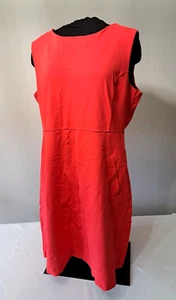 Lands End Dress Ponte Knit Sleeveless Sheath Red Women's Size 18 - Picture 1 of 18