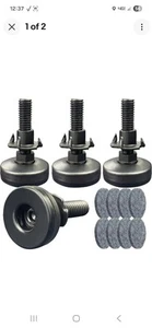 3/8" Threaded Leveling Feet Adjustable Table/furniture Feet Levelers Screw On He - Picture 1 of 4