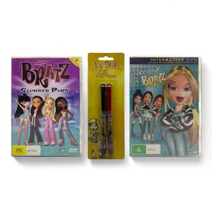 Bratz Slumber Party + DVDs Livin' It Up + bolígrafos de gel Lil Bratz - Región 4, PAL - Imagen 1 de 24