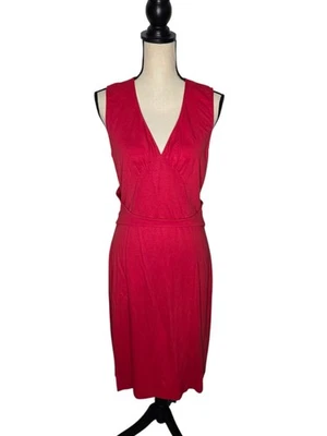 Vestido elástico rojo sin mangas Elie Tahari para mujer talla 14 Foto 1 de 4