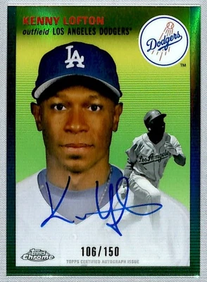 Kenny Lofton 2023 Topps Chrome Platinum Aqua Refractor Auto /150 #CPA-KL Los - Image 1 of 2