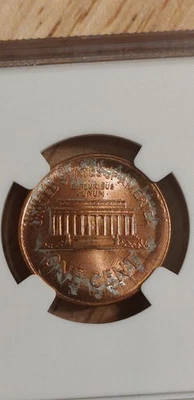 2000 NGC MS65RD Double Struck Broadstruck Lincoln Cent Mint Error - Image 1 of 3