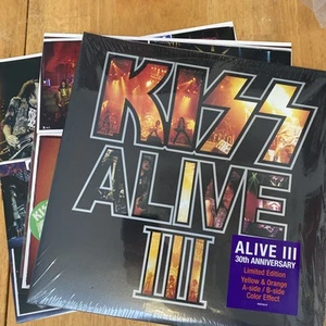 KISS Alive III US 2LP Set 30th Ltd. Ed. Yellow & Orange Swirl Vinyl See Descr. - Picture 1 of 23