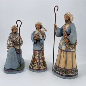 Jim Shore Krippe 2 Shepards Drummer Boy Bringinging Praise blaue Figuren 2007 - Bild 1 von 13