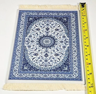 Mouse Pad Persian Carpet Design Blue Floral 10" X 7"  NEW - Image 1 of 3