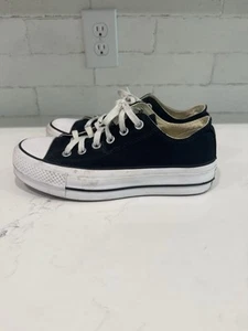 Converse All Star Ox Black Low Top Sneakers Size 8 Women - Picture 1 of 9