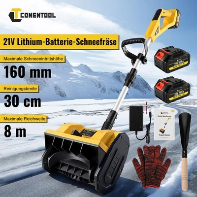 Akku-Schneefräse Für Makita 21V Schneeschaufel Arbeitsbreite 12" mit 2*4.0AhAkku - Bild 1 von 4