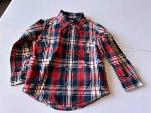 Gap Plaid Long Sleeve Shirt Size 4 - Picture 1 of 5