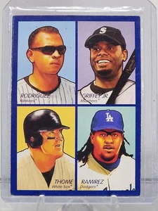 2009 UD Goudey 4-in-1 BLUE Griffery A-Rod Thome Manny - Picture 1 of 2