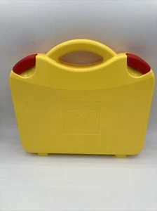 Yellow Lego Case With 1/2 pound of Bricks - Divided Storage  - Picture 1 of 5