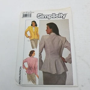 Simplicity Sewing Pattern 8442 Flared Jacket Blazer Skirt Suit Set size 16 18 20 - Picture 1 of 4