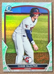 Bowman Chrome Prospects Lunar Glow Refractor 2023 #BCP-103 Chase DeLauter Rookie - Imagen 1 de 2