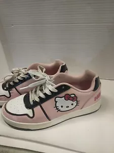Sanrio Hello Kitty Pink Black Women’s Sz 10 Sneakers Shoes Pre Owned - Picture 1 of 8