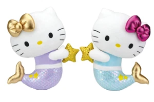 Hello Kitty Medium “Pisces” Mermaid Twin Flushies - Picture 1 of 3