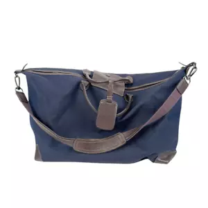 Longchamp BoxFord Travel Duffle Bag In Canvas & Leather XL Xtra Large Navy - Imagen 1 de 14