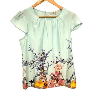 Blusa floreale acquerello pavoni cappuccio maniche arte da indossare donna tg 8 - Foto 1 di 8