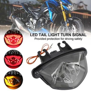 LED Tail Light Turn Signal For SuzE2i GSXS 1000 F GSX-S 750 Z 2017-2021 Black E2 - Picture 1 of 13
