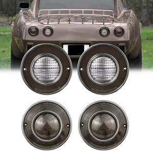 4PCS Smoked Tail & Backup Light Cover For 1975-1979 Chevrolet Corvette C3 5.7L - Picture 1 of 12