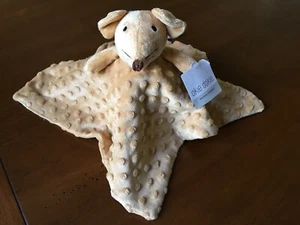Okie Dokie Golden Tan Mouse Security Blanket Lovey Soft Minky Dot Finish NEW - Picture 1 of 8