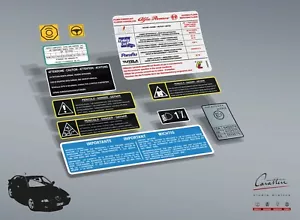 KIT COMPLETO ADESIVI STICKER MOTORE ALFA ROMEO ALFA 166 prima serie - Imagen 1 de 1
