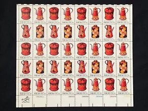US FOLK ART STAMPS Full Sheet of 40 Scott #1775-78 MNH 15c - FREE SHIPPING - Picture 1 of 2