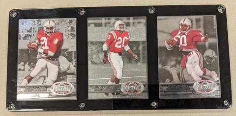 NEBRASKA CORNHUSKERS 3 CARD PLAQUE ROGER CRAIG JOHNNY RODGERS MIKE ROZIER Cover