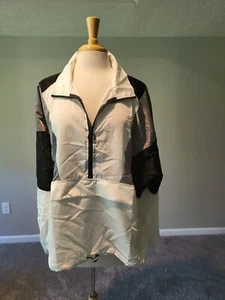 C’est Toi – Black, White, Gray Half-Zip Front Nylon Jacket (Size 2XL) - Picture 1 of 21
