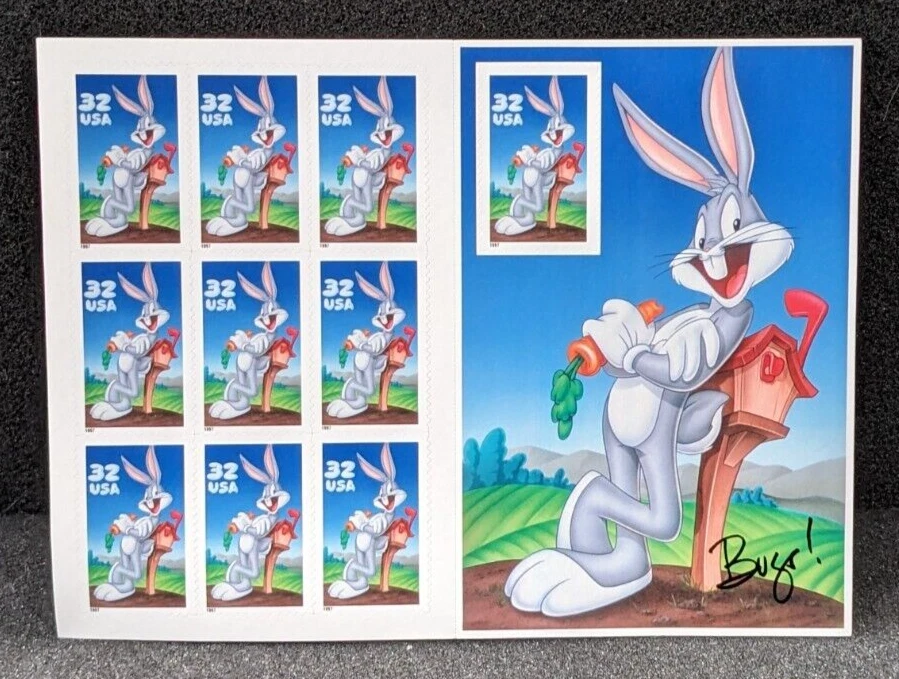 NEW 1997 U.S. Bugs Bunny Pane of 10 (Sheet) $0.32 Stamps Looney Toons - Image 1 of 1