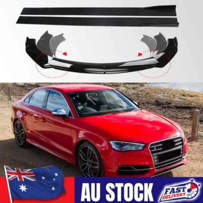 For Audi RS3 A3 S3 RS3 2012-2023 Front Bumper Lip Lower Splitter & Side Skirt - image 1 of 4