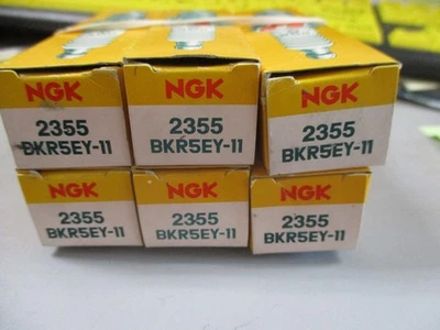 NEW NGK VINTAGE  R   SPARK PLUGS- 2355- BKR5EY-11  PACK OF 6  NOS RARE - Image 1 of 4