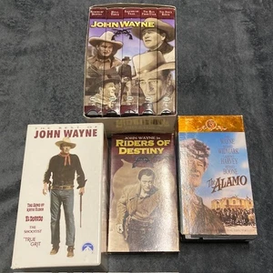 John Wayne VHS Lot The Alamo Riders of Destiny Best Of Western Movies Collection - Picture 1 of 5