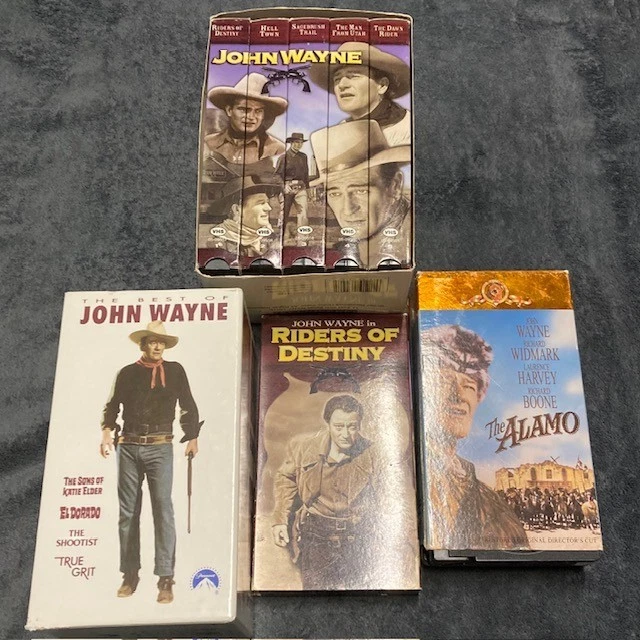 John Wayne VHS Lot The Alamo Riders of Destiny Best Of Western Movies Collection - Image 1 of 4