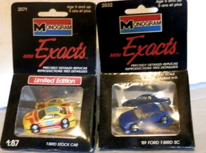 Monogram Mini Exacts 1:87 Blue '89 Ford T-bird SC & T-Bird Stock Car - Picture 1 of 5