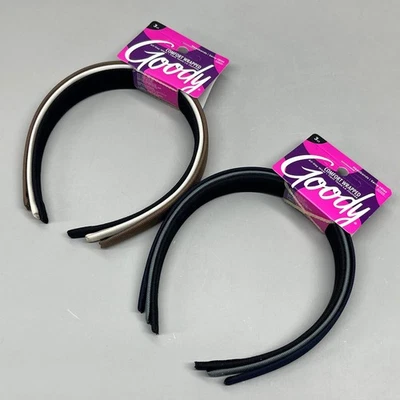 GOODY (2 PACK!) Comfort All-Day Wear Headband Navy/Brown/Creme/Black 3000755 - Image 1 of 4