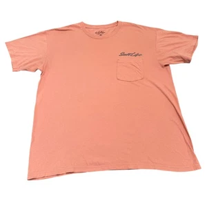 Camiseta informal Salt Life para hombre talla grande rosa polvorienta con bolsillo 100 % algodón - Imagen 1 de 6