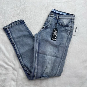 Reason Brand Slim Fit Distressed Herren Jeans Größe 34X32 - Bild 1 von 9