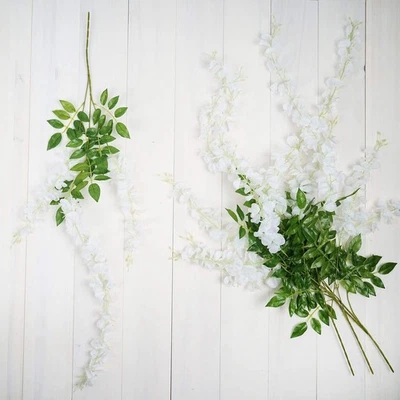 30 pcs 44" tall Silk Wisteria Flowers Hanging Vine Bushes Wedding Decorations - Image 1 of 2