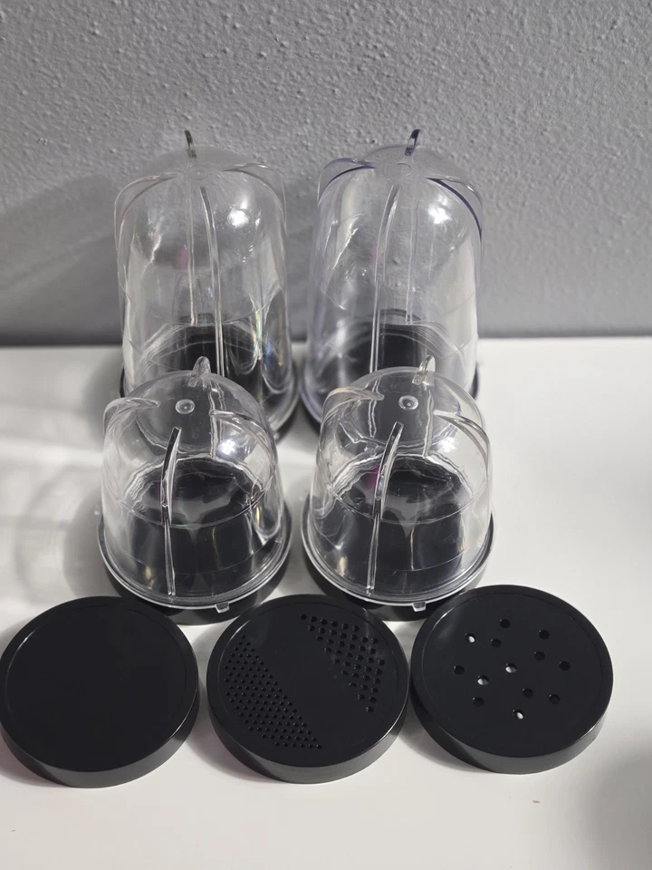 Magic Bullet Accessories Lot Of 11 Pieces Cups Lids -D8 - Image 1 of 2