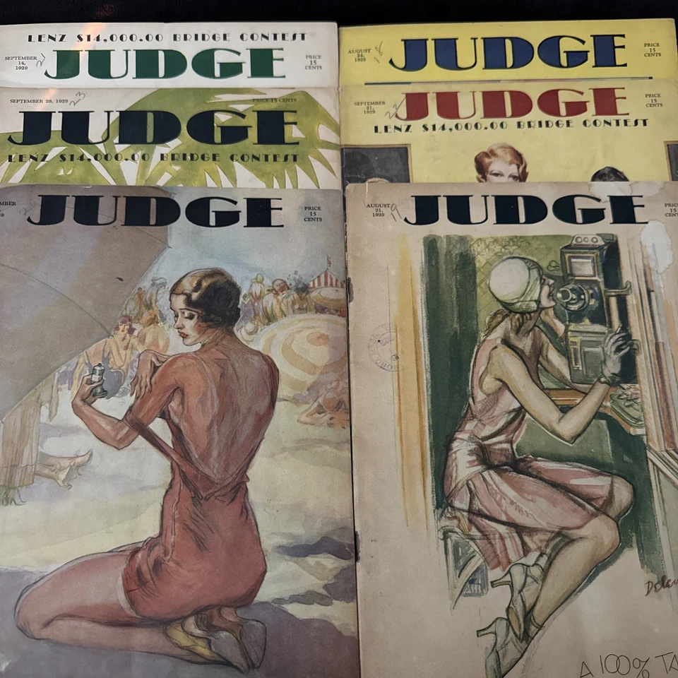 (6) JUDGE MAGAZINES All From 1929 September & August DR SUESS - Image 1 of 4