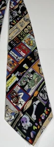 Vintage Tie Nicole Miller 1993 Physicians Doctor Medicine Necktie 100% Silk - Picture 1 of 5
