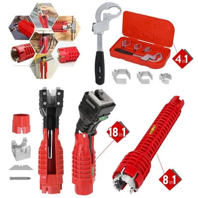 Multifunctional Wrench Under Sink Plumbing Tool Spanner Kitchen Basin Vanity Tap - Image 1 of 4