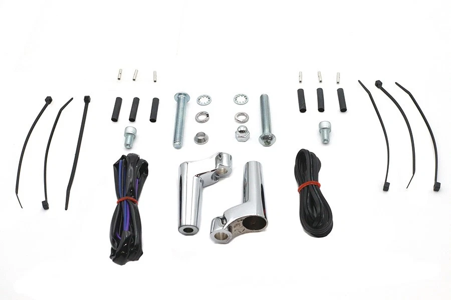Kit de realocação de montagens de seta dianteira cromada para Harley Sportster / Dyna / FXR - Imagem 1 de 4