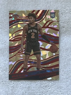 2021-22 Panini Revolution Miles McBride Chinese New Year Red Cracked Ice Rookie - Image 1 of 2