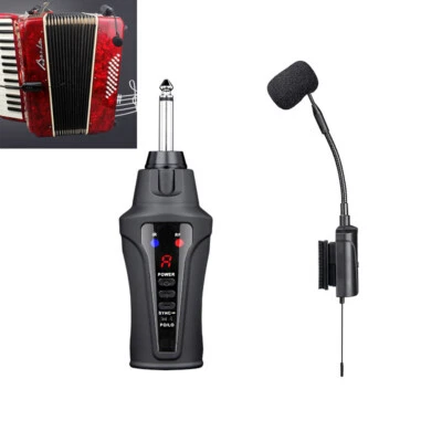 UHF Professional Wireless Instrument Microphone Condenser Mic for Accordion - Image 1 of 4