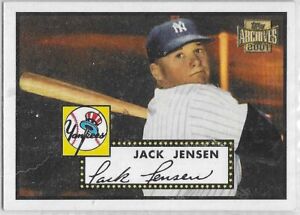 JACKIE JENSEN NEW YORK YANKEES 2001 TOPPS ARCHIVES (1952 STYLE) BASEBALL CARD