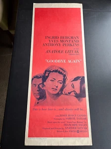 GOODBYE AGAIN original U.S INSERT 14X36 INGRID BERGMAN-YVES MONTAND - Picture 1 of 1