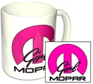 Taza de café con "MOPAR Girl"" rosa logotipo de obras de arte / insignia - Imagen 1 de 1