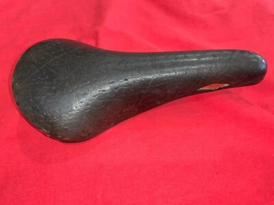 Sillín vintage Selle San Marco Rolls marrón cuero búfalo dorado 145 mm x 280 mm Foto 1 de 4