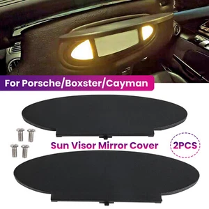 2x Negro Para Porsche 996/997-911, 986/987 Boxster, Cubierta Espejo Parasol Cayman - Imagen 1 de 10